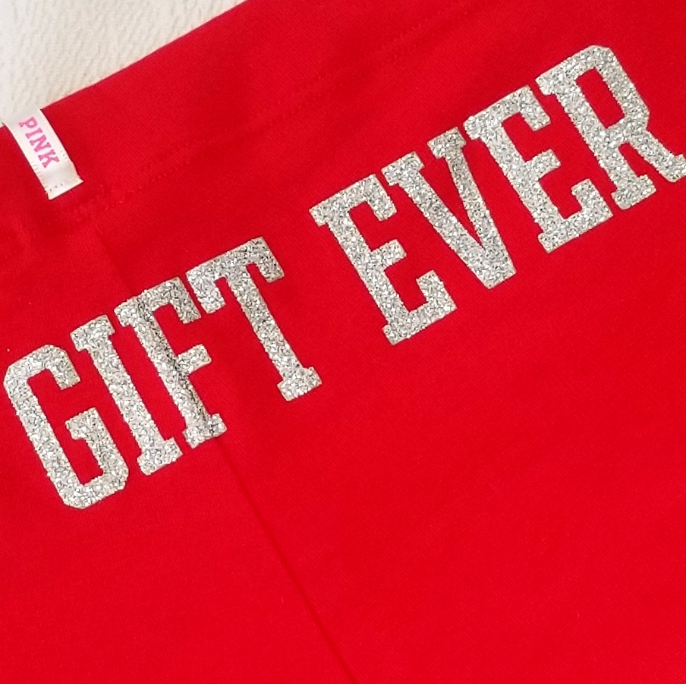 Victoria's Secret PINK Vintage Low Rise Boyshort Panty NWT Silver Glitter Red - Picture 8 of 11